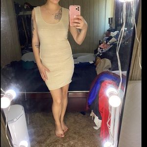 Nude mini dress
